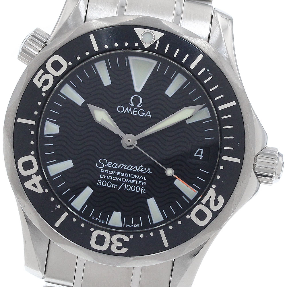ゼロ OMEGA 2252.50 シーマスター300 専門的 デイト 自動小銃一巻き ボーイズ _938351【中古】