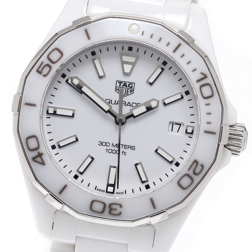 タグホイヤー TAG HEUER WAY1391 アクアレーサー 陶芸 石英 レディース 良品 御墨付き付き添い人_949378【中古】