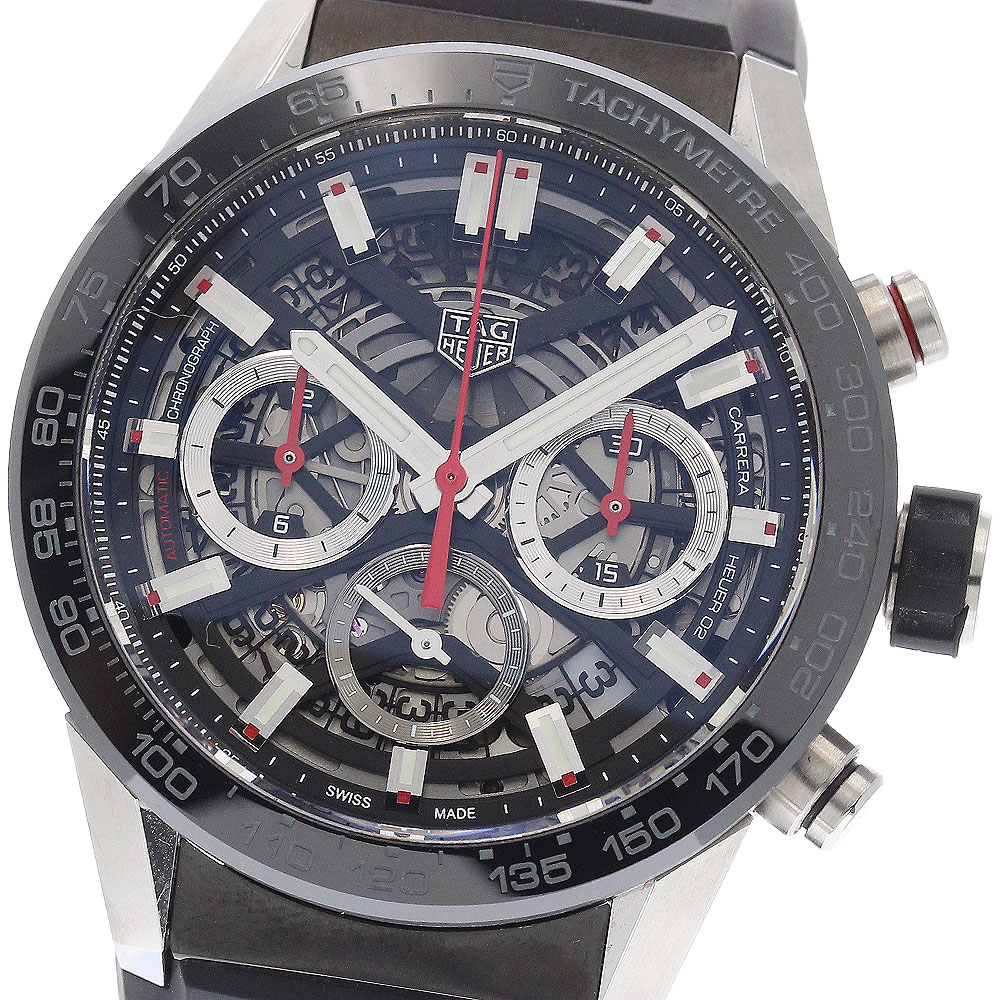 タグホイヤー TAG HEUER CBG2010-0 カレラ キャリバーホイヤー02 クロノグラフ 自動巻き メンズ 箱・保証書付き_952004【中古】