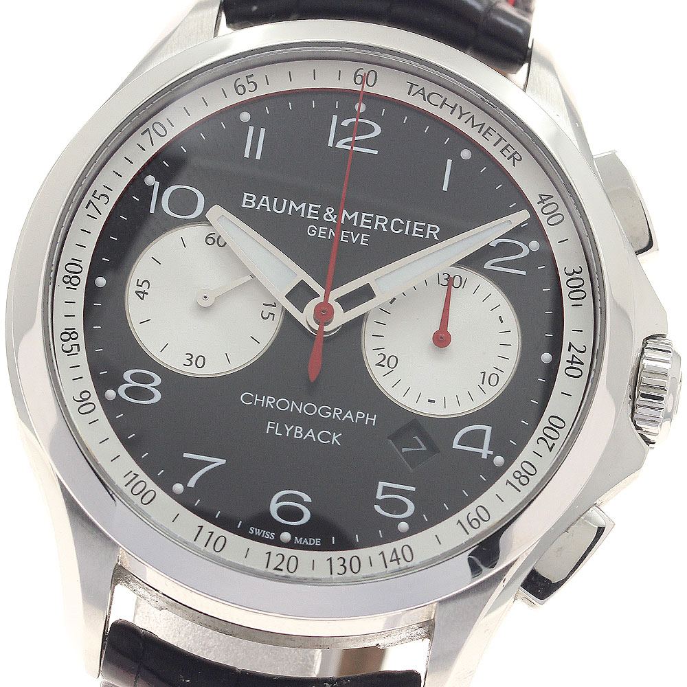 ボーム＆メルシェ Baume \u0026 Mercier M0A10369 クリフトンレーシング クロノグラフ デイト 自動小銃一巻き メンズ 御墨付き付き添い人_948024【中古】