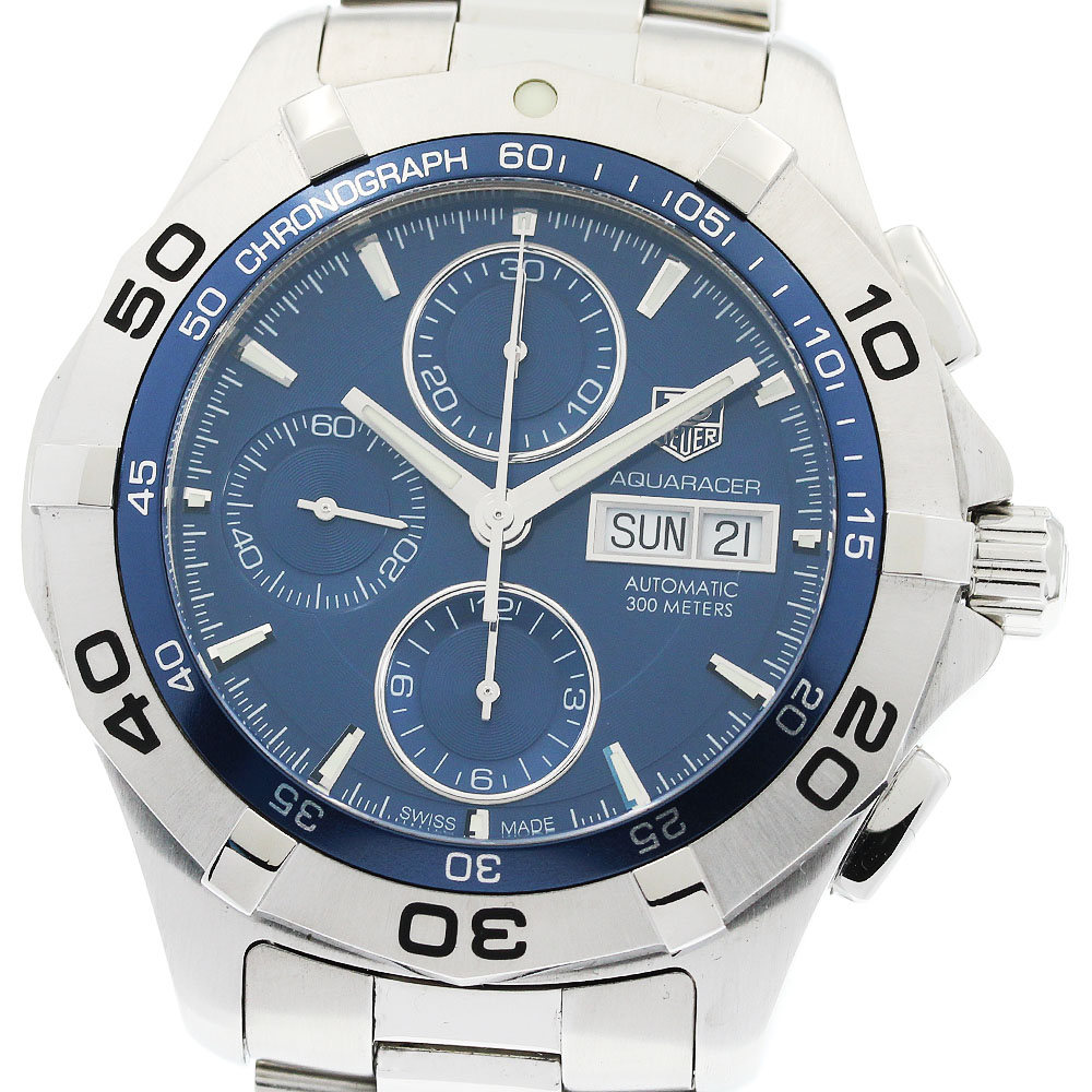 タグホイヤー TAG HEUER CAF2012 アクアレーサー クロノグラフ デイデイト 自動巻き メンズ 美品 _948264【中古】｜CLOSER