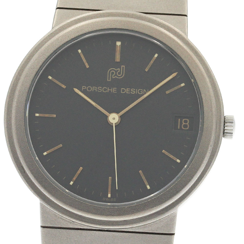 ポルシェ目論む Porsche Design デイト 石英 ボーイズ 良品 _948866【中古】