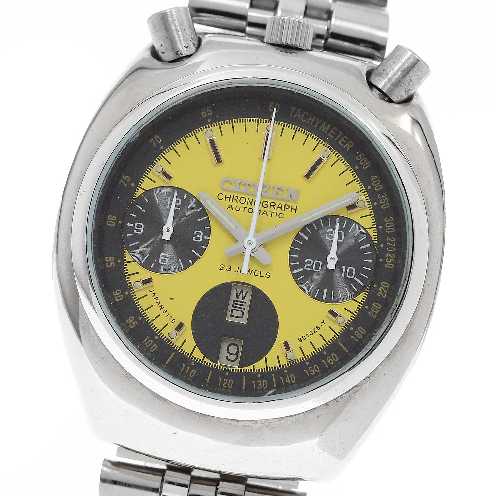 シチズン CITIZEN 4-901134K ツノ クロノグラフ デイデイト 自動巻き メンズ _938015【中古】|CLOSER