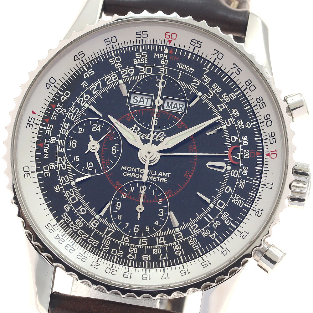 ブライトリング BREITLING A21330 モンブリラン ダトラ トリプルカレンダー クロノグラフ 自動巻き メンズ 保証書付き_948088【中古】