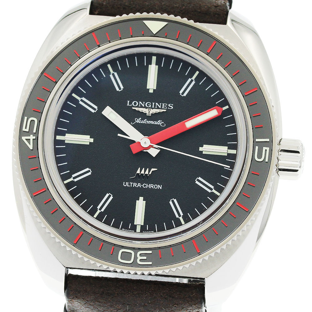 ロンジン LONGINES L2.836.4 ウルトラクロン 自動小銃一巻き メンズ 極美品 箱・御墨付き付き添い人_952032【中古】