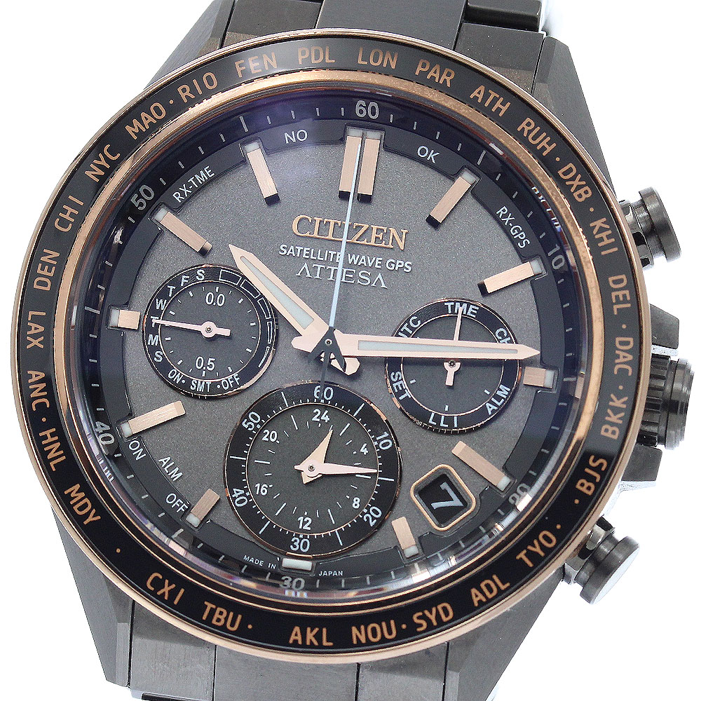 シチズン CITIZEN CC4074-61W/F950-0029S0C アテッサ ACT Line 黒いことチタンつづき物 ソーラー電磁波 メンズ 良品 箱・御墨付き付き添い人_953512【中古】