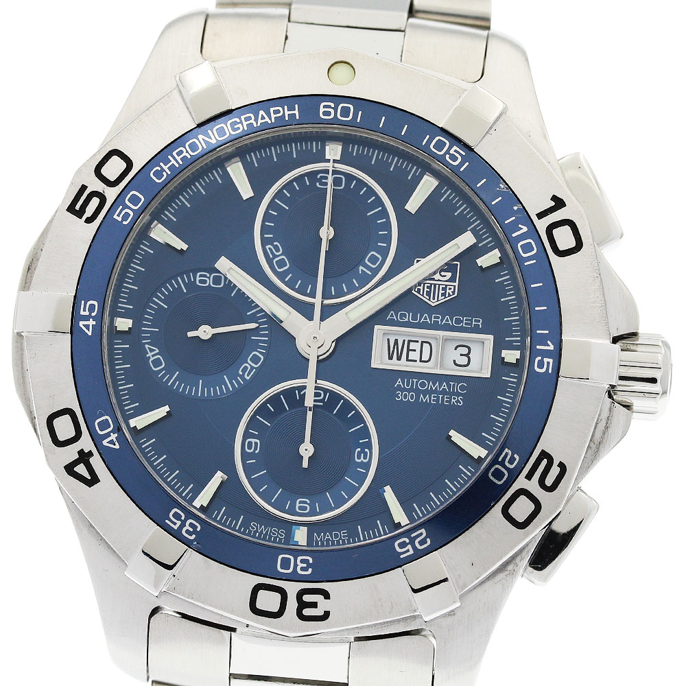 タグホイヤー TAG HEUER CAF2012.BA0815 アクアレーサー クロノグラフ デイデイト 自動巻き メンズ 保証書付き_948657【中古】|CLOSER