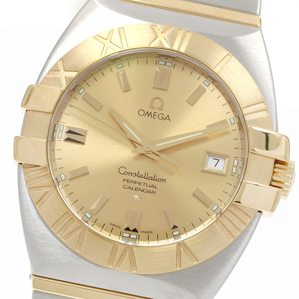 オメガ OMEGA 1213.10 コンステレーション ダブルイーグル パーペチュアルカレンダー クォーツ メンズ 美品 箱・保証書付き_952619【中古】