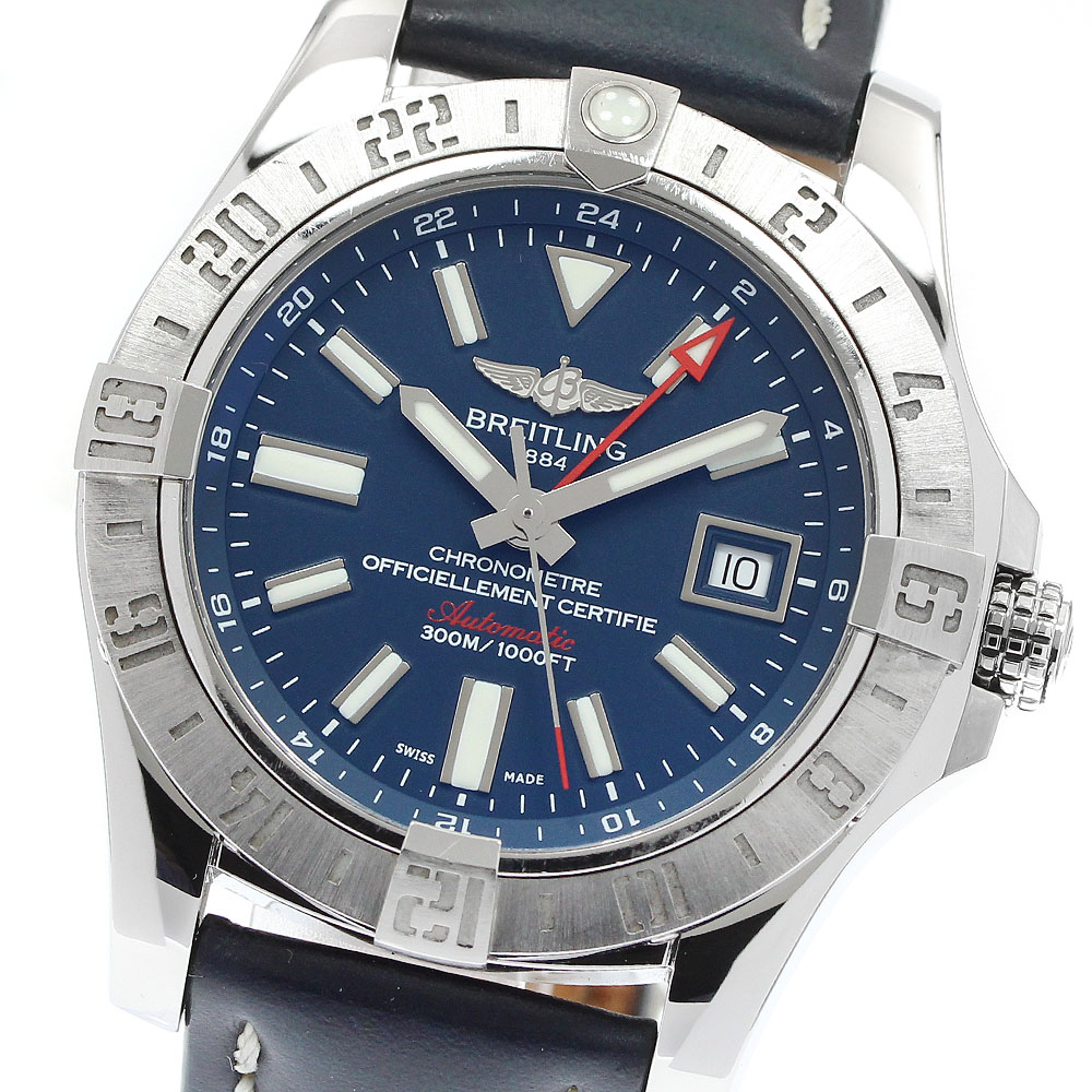 ブライト輪っか BREITLING A32390 アベンジャー2 GMT デイト 自動小銃一巻き メンズ 御墨付き付き添い人_949351【中古】