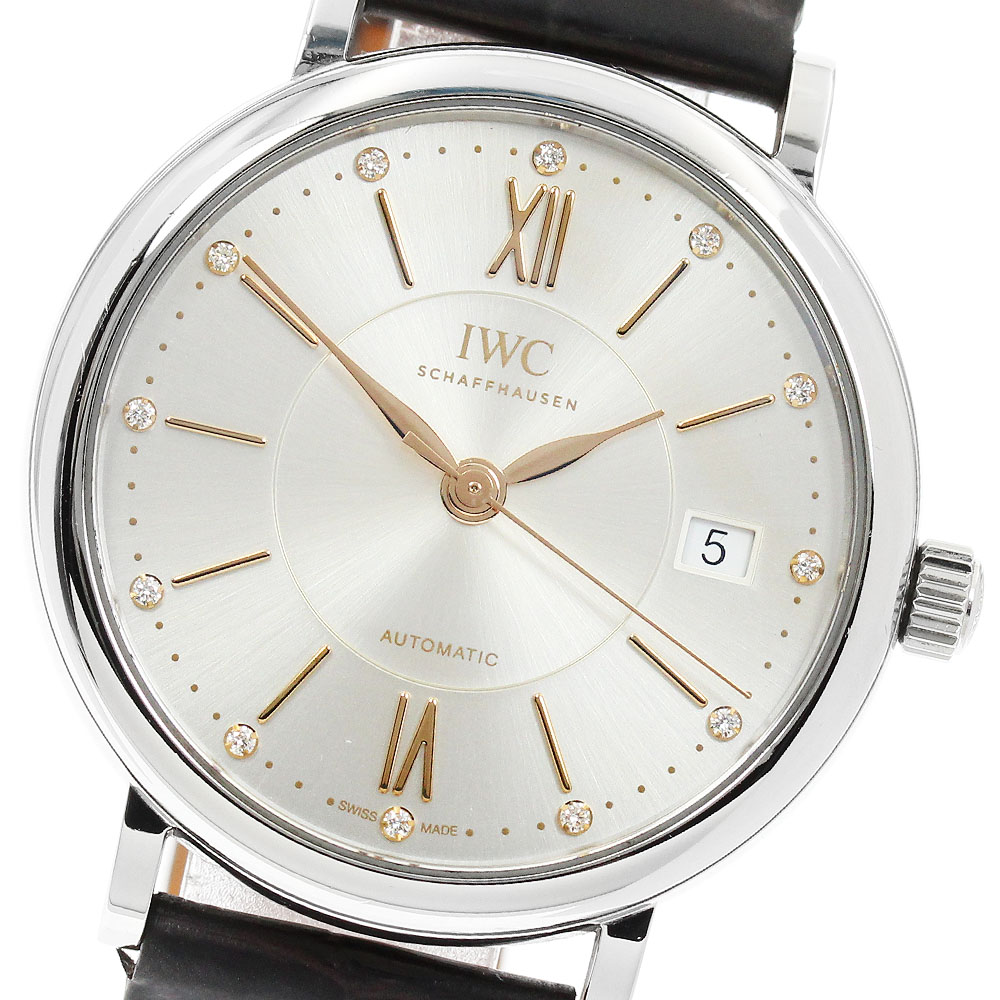 IWC IWC SCHAFFHAUSEN IW458101 ポートフィノ 12P金剛石 デイト 自動小銃一巻き メンズ 御墨付き付き添い人_951897【中古】