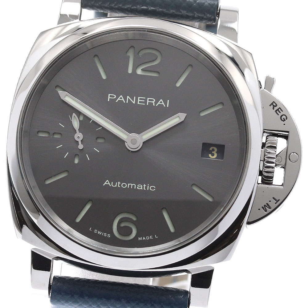 パネライ PANERAI PAM00755 ルミノール ドゥエ スモール秒 デイト 自動小銃一巻き ボーイズ お墨付き付き添い人_951928【中古】