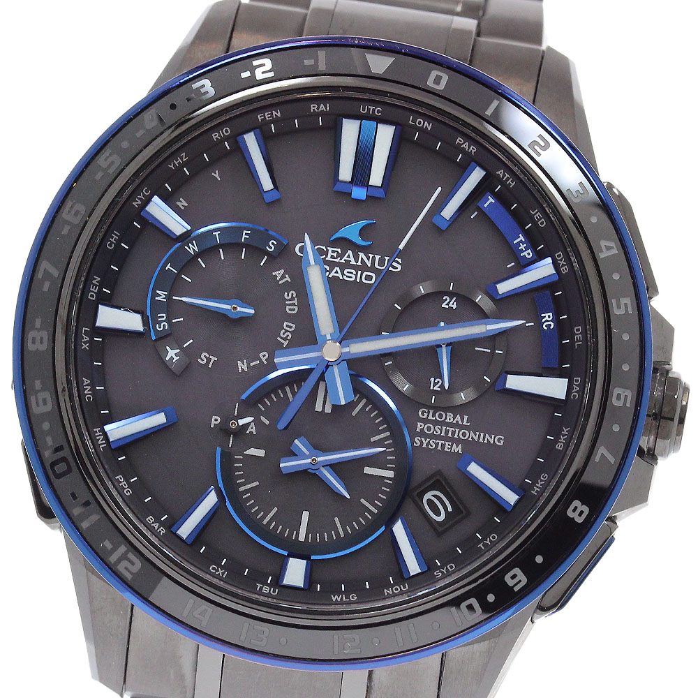 カシオ CASIO OCW-G1200B-1AJF オシアナス GPS ソーラー電磁波 メンズ 良品 御墨付き付き添い人_953519【中古】
