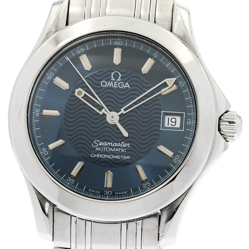 ゼロ OMEGA 2501.81 シーマスター 120 デイト クロノメーター 自動小銃一巻き メンズ _890665【中古】