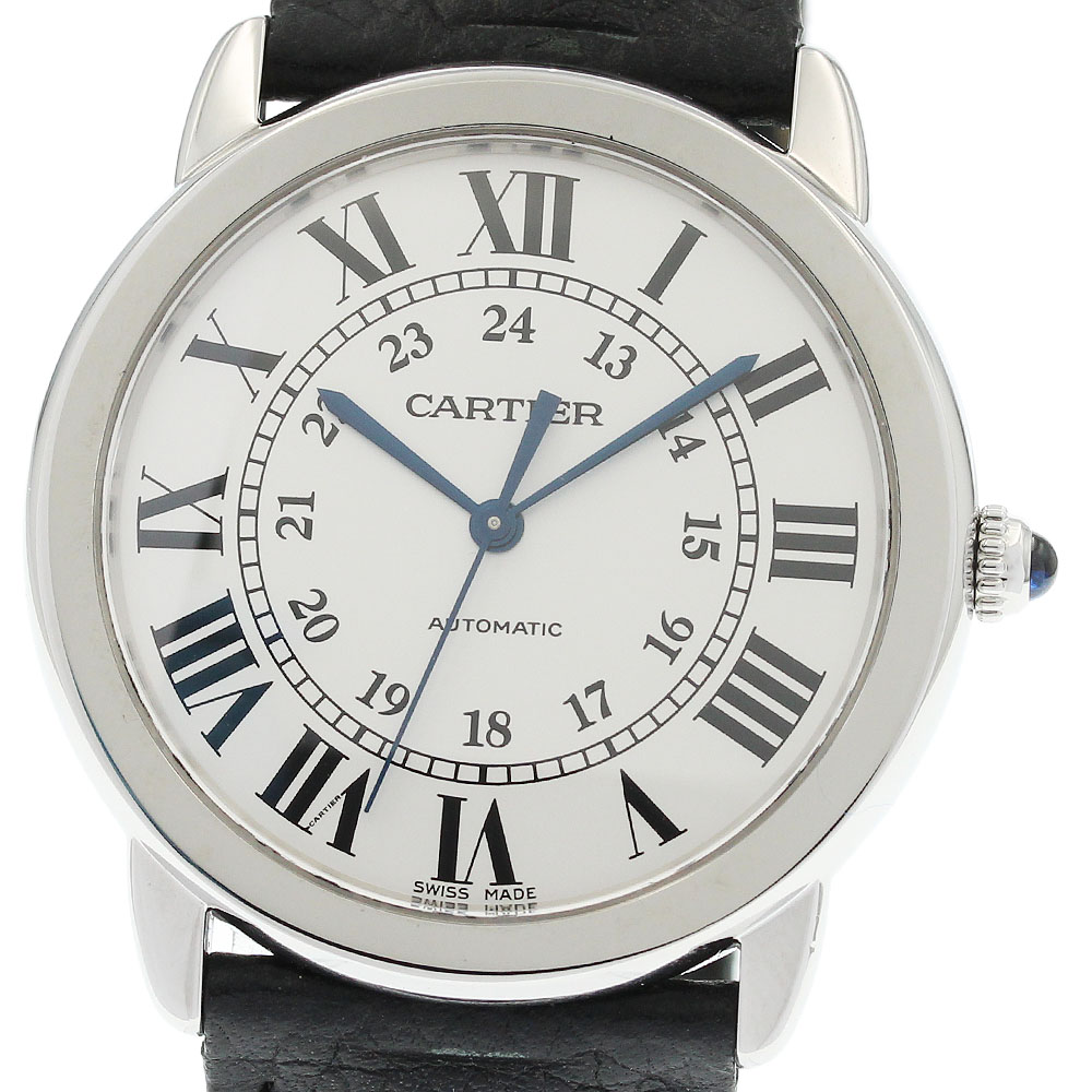 カルティエ CARTIER WSRN0021 ロンドソロ ドゥ カルティエ 36粍 自動小銃一巻き メンズ 良品 御墨付き付き添い人_952815【中古】