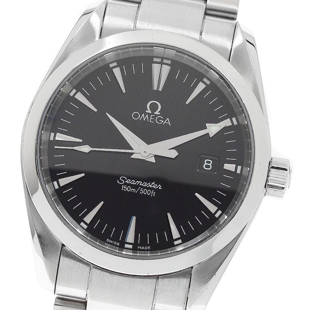 オメガ OMEGA 2518.50 シーマスター アクアテラ デイト クォーツ ボーイズ 保証書付き_953390【中古】