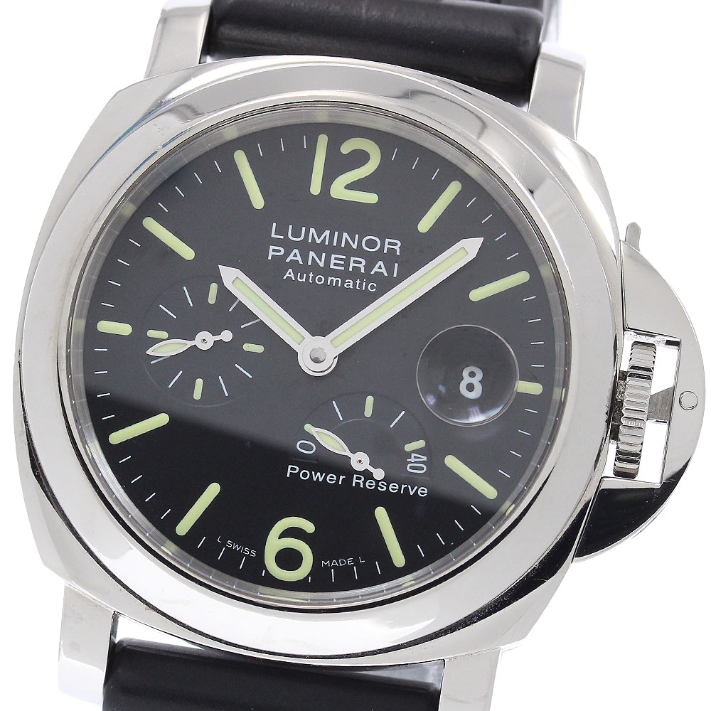 パネライ PANERAI PAM00090 ルミノール パワーリザーブ デイト 自動巻き メンズ 保証書付き_953509【中古】