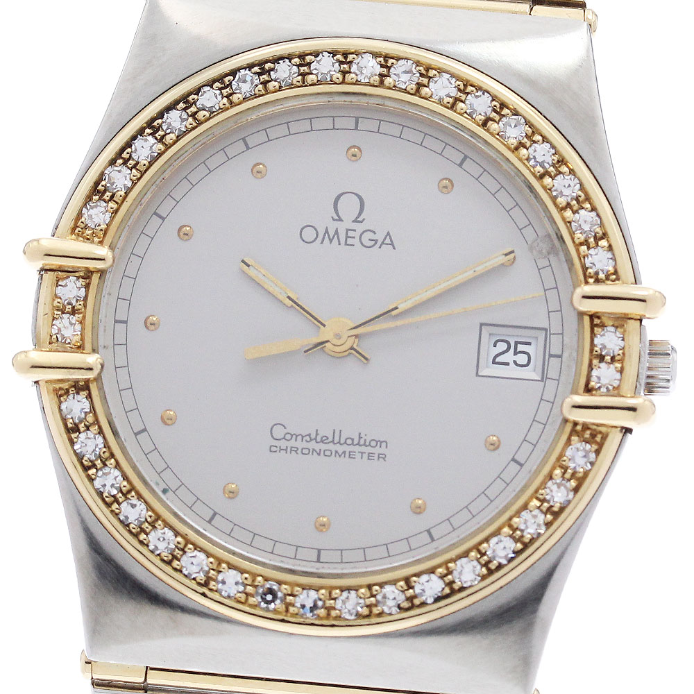 オメガ OMEGA コンステレーション デイト ダイヤベゼル フルバー クォーツ メンズ _951687【中古】|CLOSER