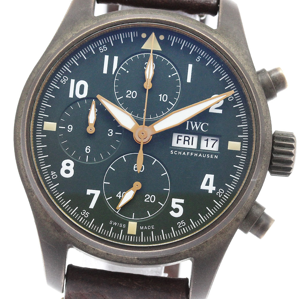 IWC IWC SCHAFFHAUSEN IW387902 パイロットウォッチ スピットファイア クロノグラフ 自動巻き メンズ 保証書付き_953510【中古】