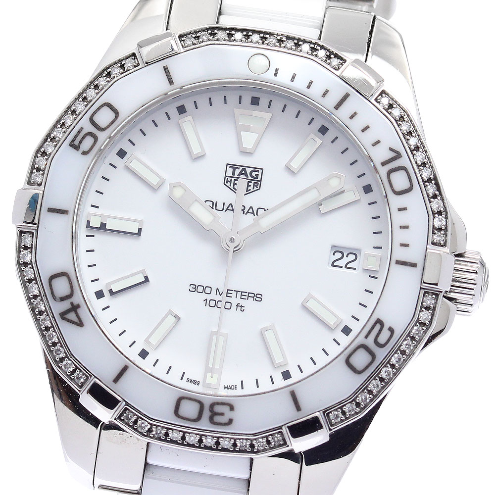 タグホイヤー TAG HEUER WAY131H アクアレーサー ダイヤベゼル 石英 レディース _953536【中古】