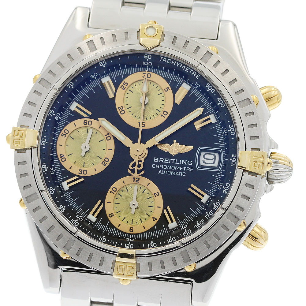 ブライト輪っか BREITLING B13352 クロノマット ビコロ デイト 自動小銃一巻き メンズ 美品 _954146【中古】