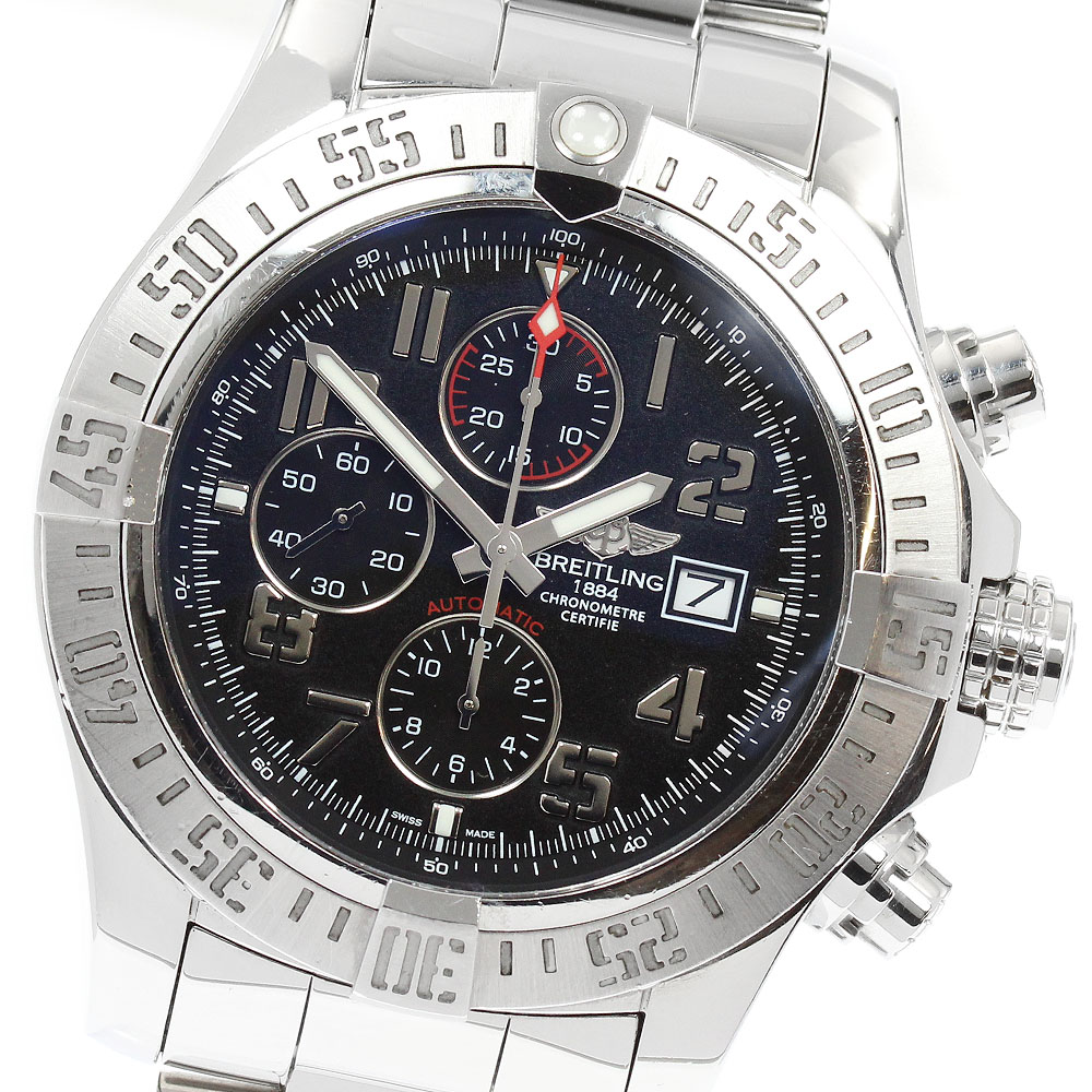 ブライト輪っか BREITLING A13371 スーパーアベンジャー2 デイト クロノグラフ 自動小銃一巻き メンズ _948659【中古】