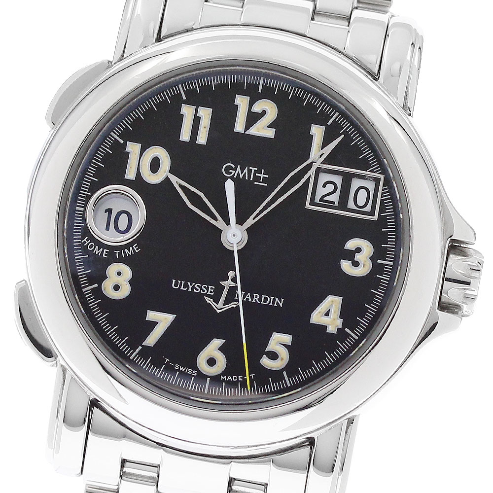 ユリス・ナルダン Ulysse Nardin 223-22 サンマルコ GMT ビッグデイト 自動小銃一巻き ボーイズ _949613【中古】