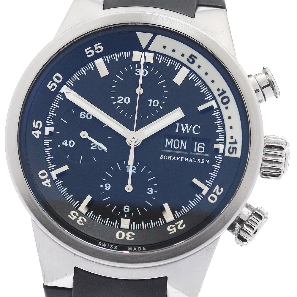 ベルト訳あり IWC SCHAFFHAUSEN IW371933 アクアタイマー クロノグラフ デイデイト 自動巻き メンズ 保証書付き_951837【中古】｜CLOSER