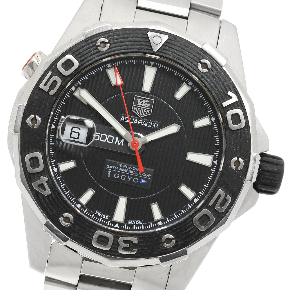 タグホイヤー TAG HEUER WAJ2119.BA0870 アクアレーサー アメリカズ 優勝杯 自動小銃一巻き メンズ _952806【中古】
