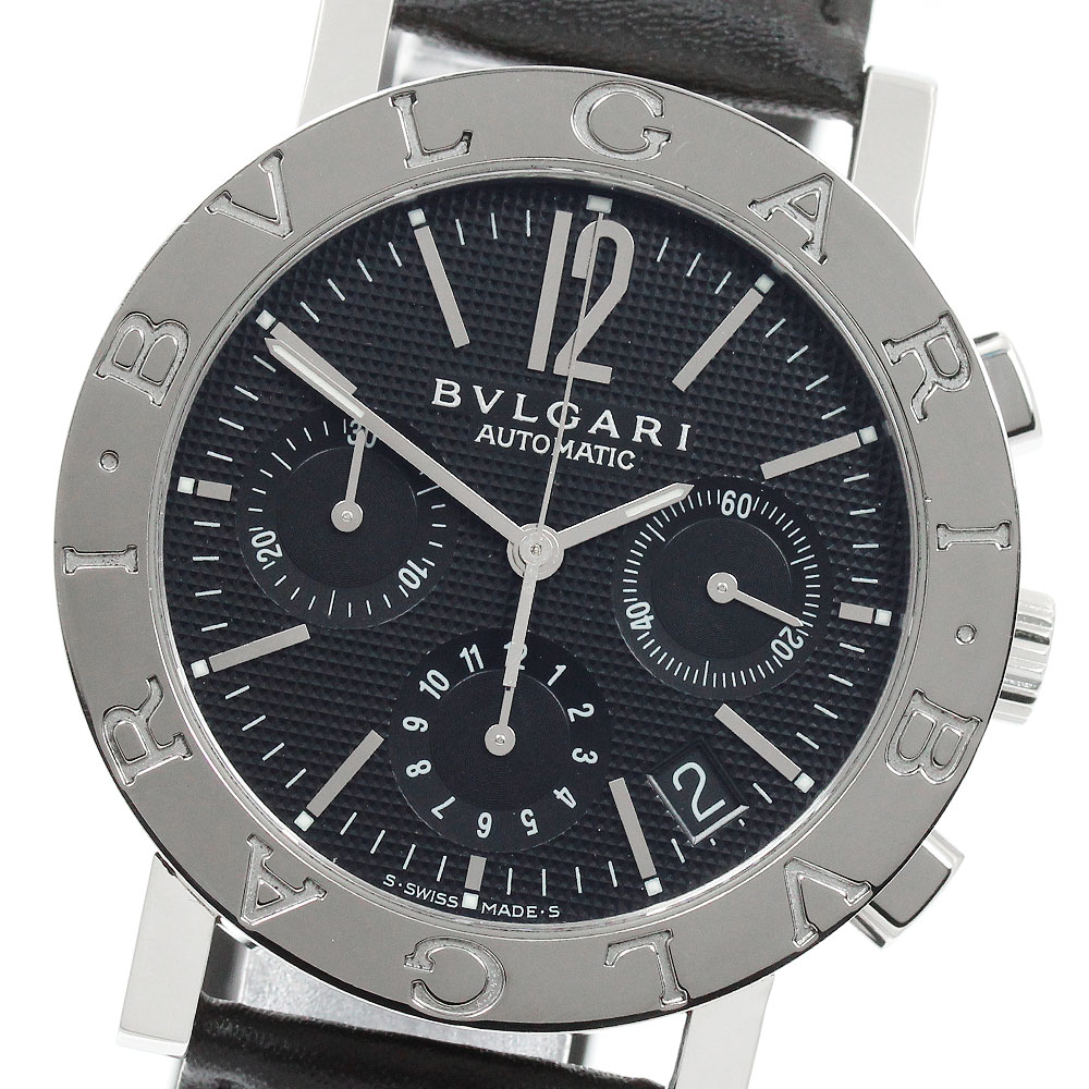 ブル小峡谷 BVLGARI BB38SLCH ブルガリブルガリ デイト クロノグラフ 自動小銃一巻き メンズ _954063【中古】