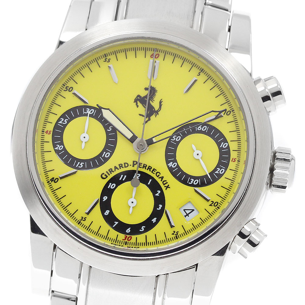 ジラール・ペルゴ GIRARD PERREGAUX 8020 フェラーリ クロノグラフ 自動小銃一巻き メンズ 良品 _949674【中古】