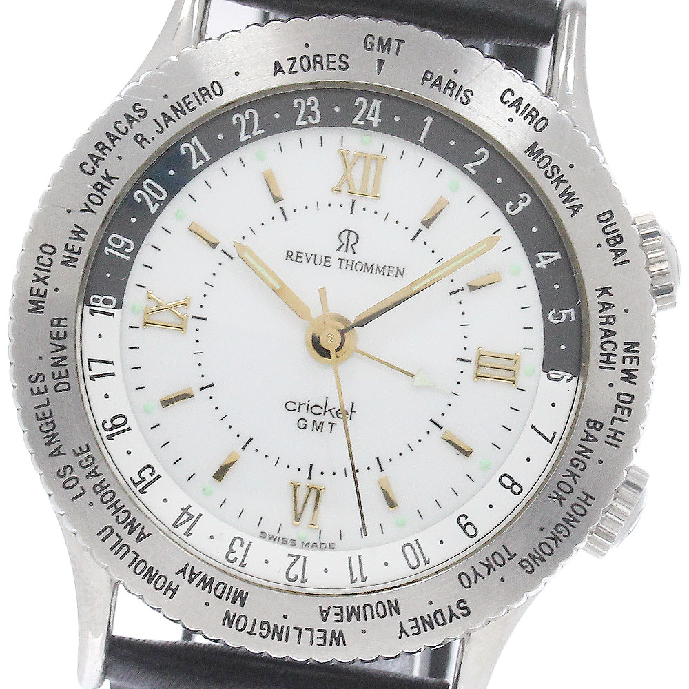 レビュートーメン REVUE THOMMEN 7910003 クリケット アラーム GMT 手巻き メンズ _951067【中古】|CLOSER