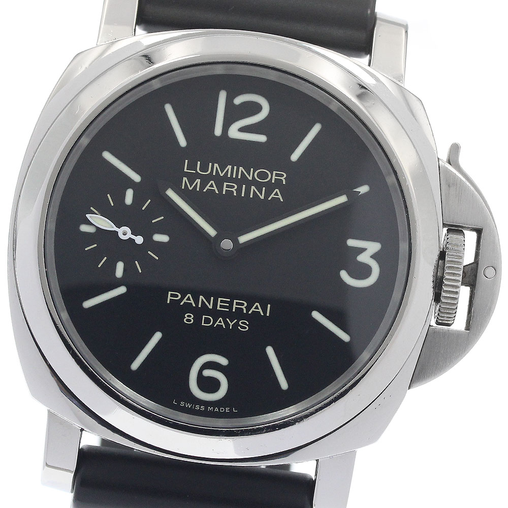 パネライ PANERAI PAM00510 ルミノール マリーナ 8デイズ 44粍 手一巻き メンズ 御墨付き付き添い人_952742【中古】 腕時計-メンズ腕時計