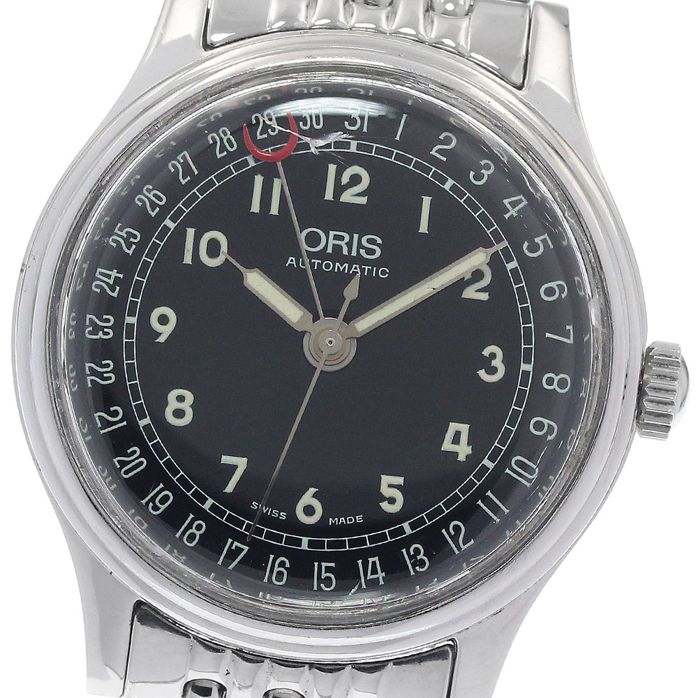 オリス ORIS 7548-40 ポインターデイト 自動小銃一巻き メンズ _940752【中古】