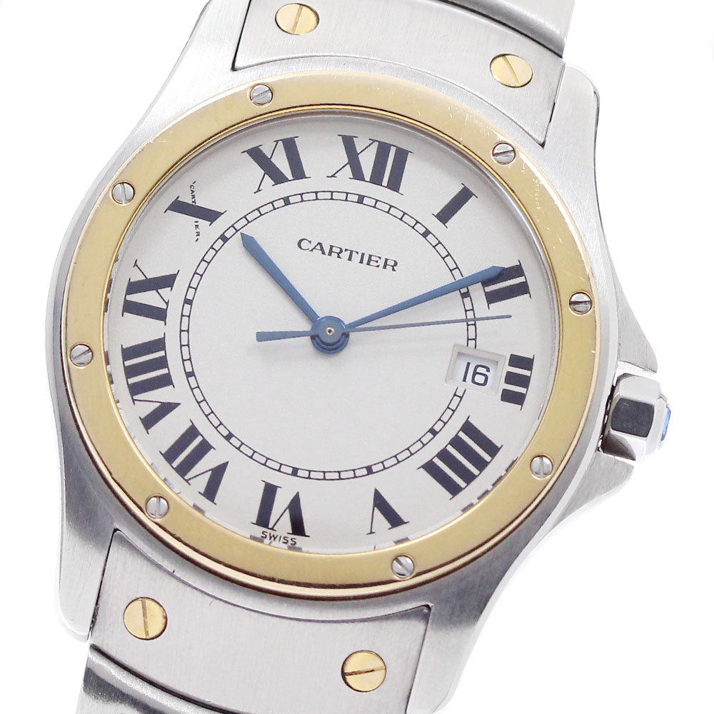 カルティエ CARTIER W20037R3 サントスロンド MM デイト 石英 ボーイズ _954696【中古】