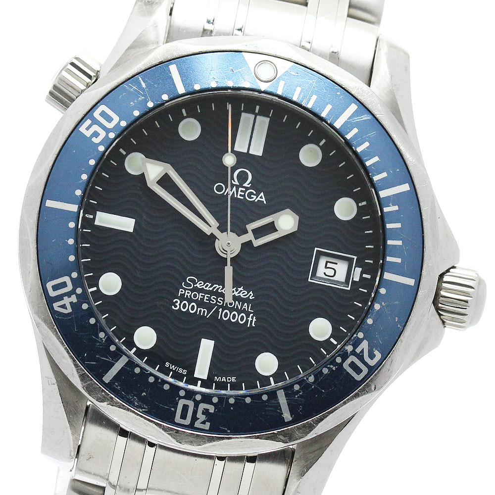 ゼロ OMEGA 2561.80 シーマスター300 デイト 石英 ボーイズ _955003【中古】