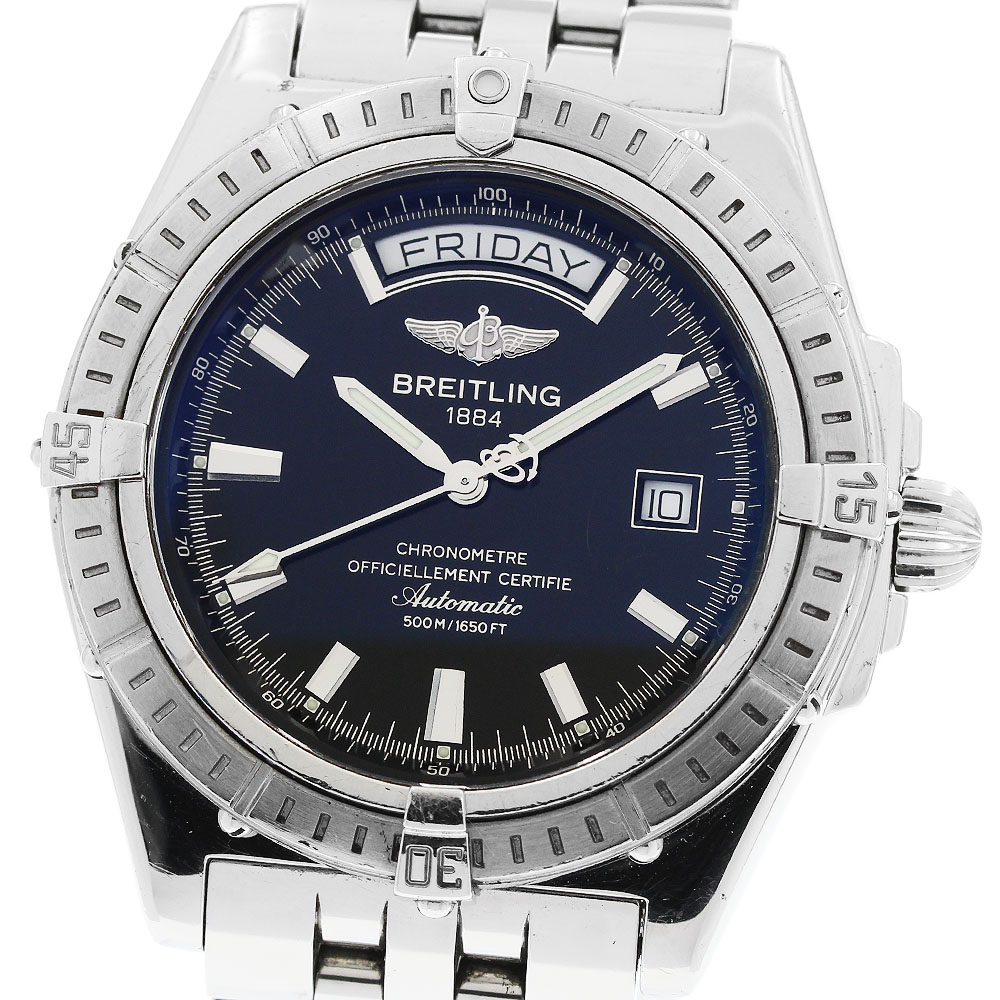ブライト輪っか BREITLING A45355 上端気流 デイデイト 自動小銃一巻き メンズ _950915【中古】
