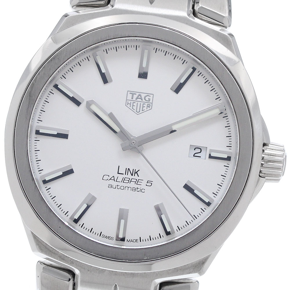 タグホイヤー TAG HEUER WBC2111 リンク キャリバー5 デイト 自動巻き メンズ 箱・保証書付き_952040【中古】｜CLOSER 108,900円