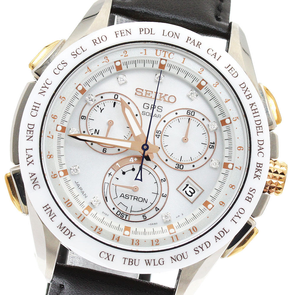 セイコー SEIKO 8X82-0AE0/SBXB021 アストロン リゾート1000本限定 10Pダイヤ ソーラー電波 メンズ _954228【中古】|CLOSER
