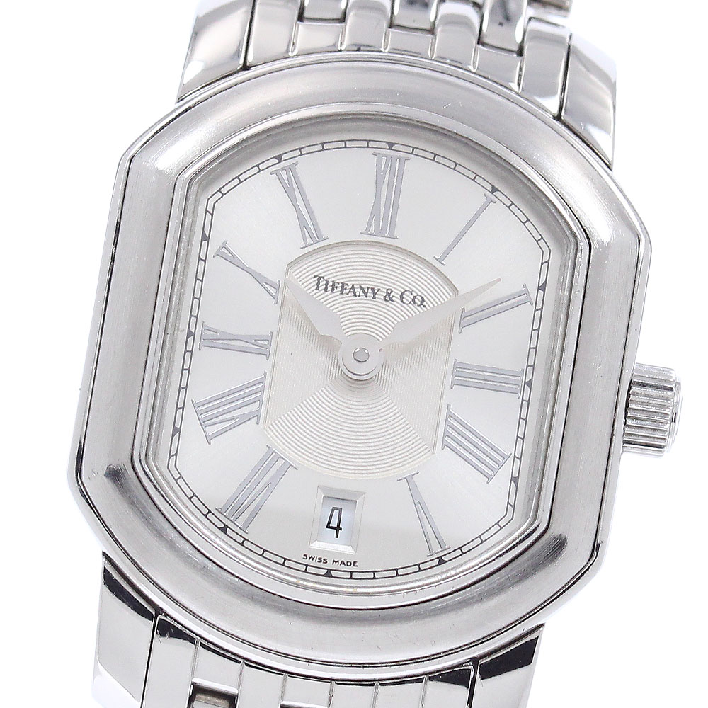 ティファニー TIFFANY\u0026Co. 目じるしクーペ デイト 石英 レディース _955147【中古】