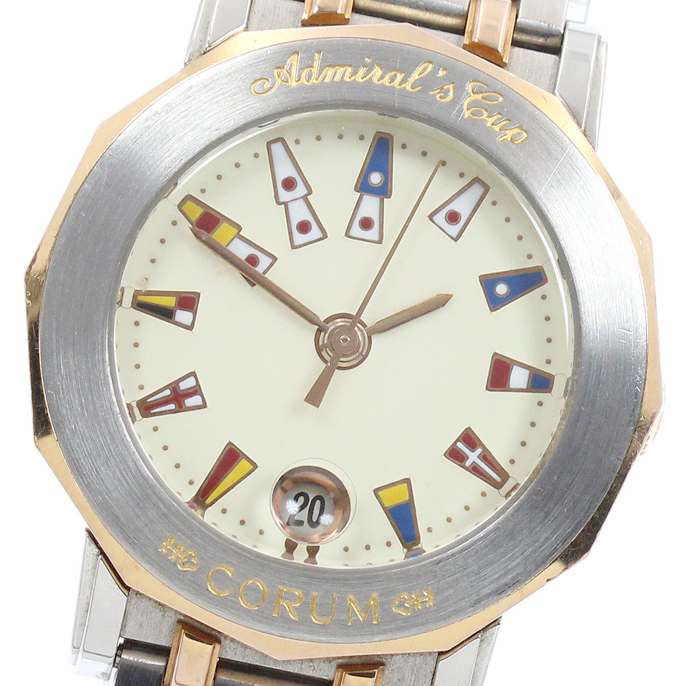 コルム CORUM 39.130.24V585 アドミラルズカップ デイト 石英 レディース _955471【中古】