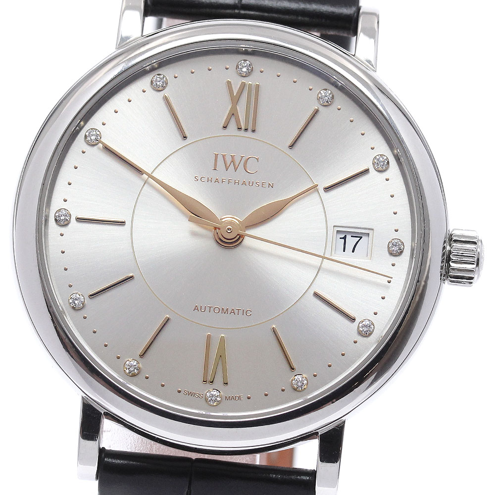 IWC IWC SCHAFFHAUSEN IW458101 ポートフィノ 12P金剛石 デイト 自動小銃一巻き メンズ 良品 御墨付き付き添い人_955765【中古】