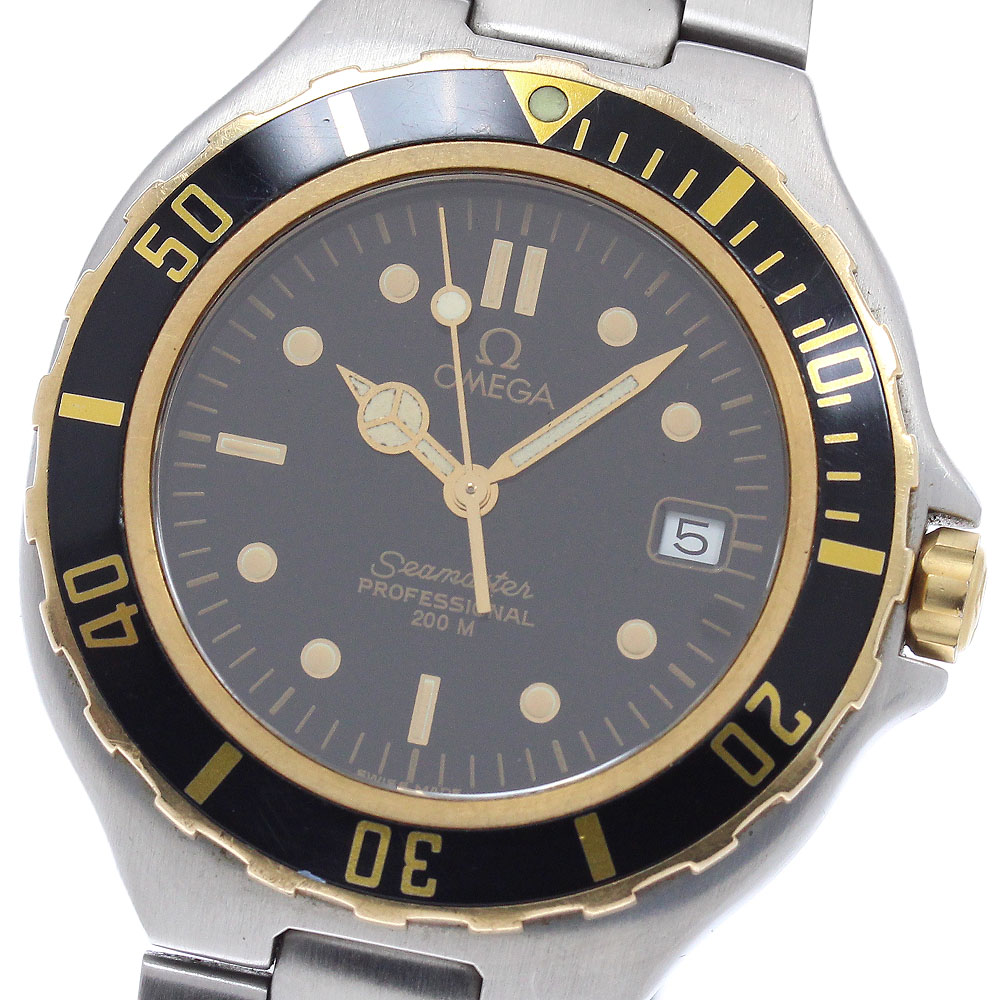 胴締め訳あり ゼロ OMEGA シーマスター200 YGベゼル 石英 メンズ _955610【中古】