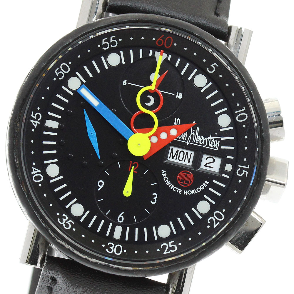 アラン・シルベスタイン Alain Silberstein LWO5100 クロノ バウハウス デイデイト 自動巻き メンズ _954046【中古】|CLOSER
