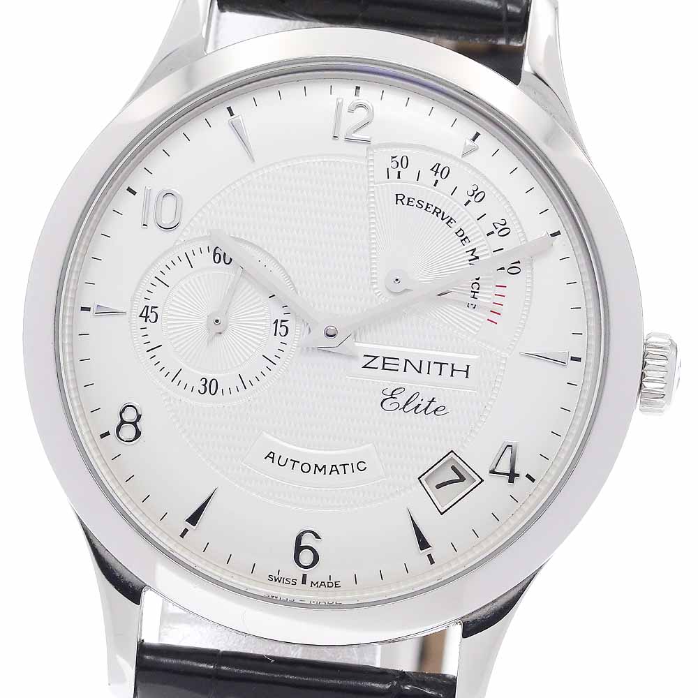 ゼニス ZENITH 03.1125.685 社会階級エリート リザーブドマルシェ デイト 自動小銃一巻き メンズ _955618【中古】