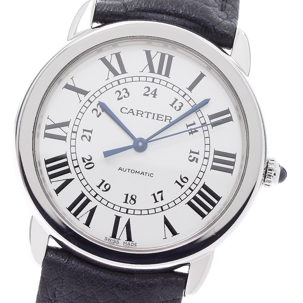 カルティエ CARTIER WSRN0021 ロンドソロ ドゥ カルティエ 36粍 自動小銃一巻き メンズ 良品 御墨付き付き添い人_955734【中古】