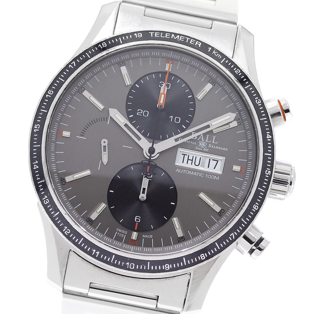 ボールウォッチ BALLWATCH CM3090C-S1J-GY ストークマン ストームチェイサー プロ クロノグラフ 自動巻き メンズ 保証書付き_949195【中古】｜CLOSER