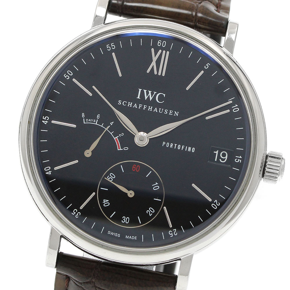 IWC SCHAFFHAUSEN IW510102 ポートフィノ ハンドワインド 8デイズ デイト 力強さ取っておく 手一巻き メンズ 良品 _955745【中古】 メンズ腕時計-腕時計