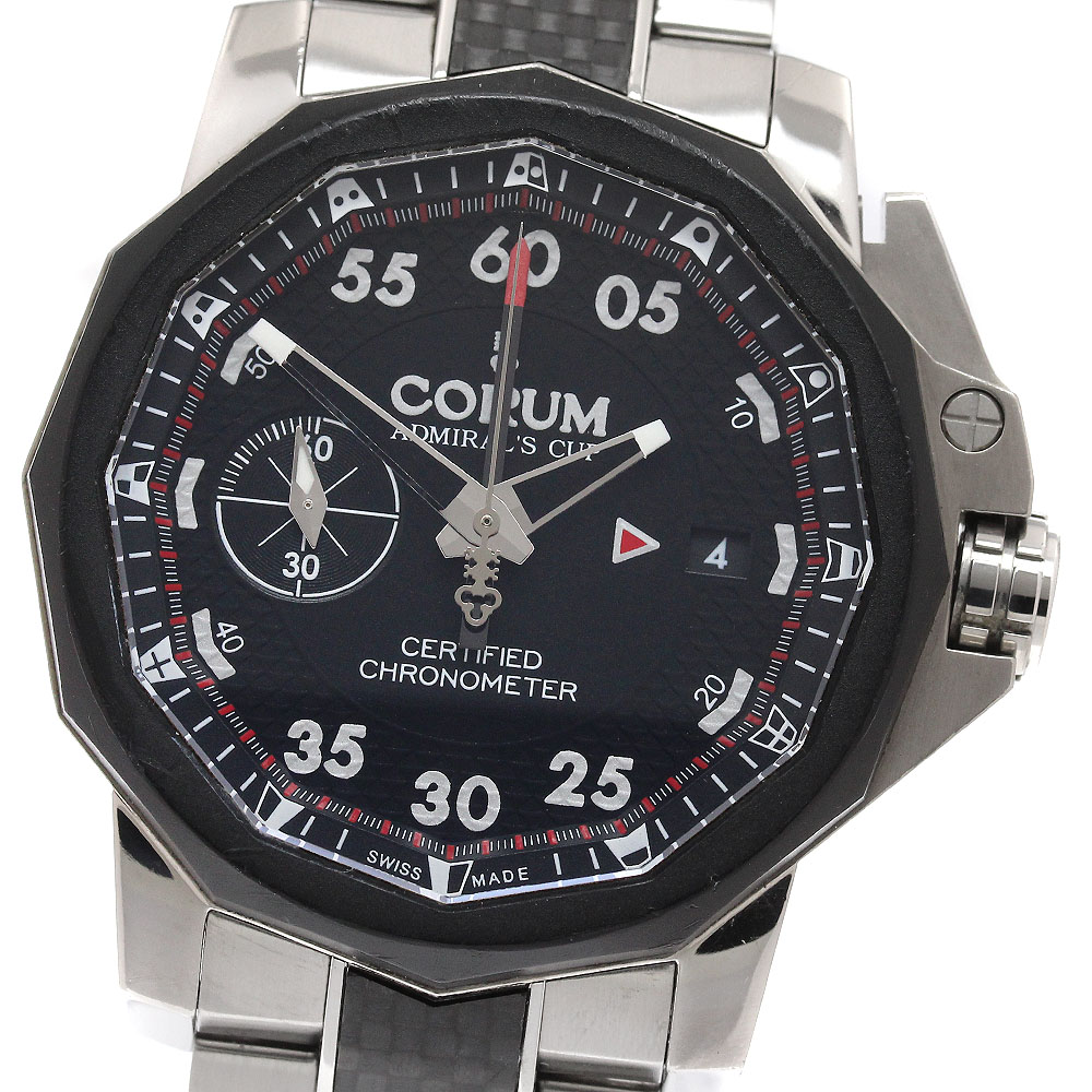 コルム CORUM A961/02939 アドミラル シーフェンダー クロノ セントロ デイト 自動小銃一巻き メンズ 御墨付き付き添い人_943973【中古】