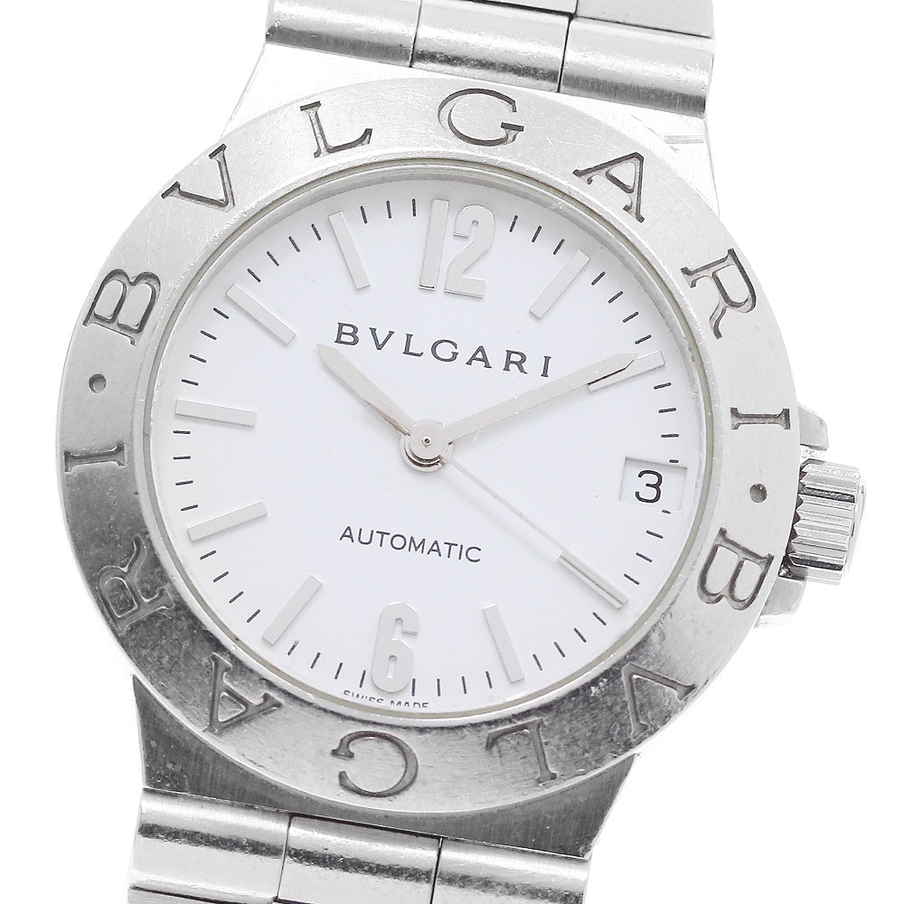 ブル小峡谷 BVLGARI LCV29S ディアゴノ デイト 自動小銃一巻き レディース 箱付き添い人_956483【中古】