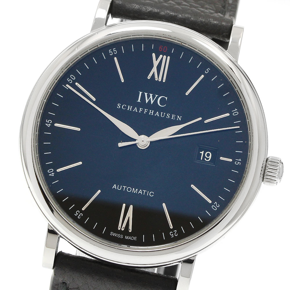 IWC IWC SCHAFFHAUSEN IW356502 ポートフィノ デイト 自動小銃一巻き メンズ 良品 御墨付き付き添い人_955729【中古】